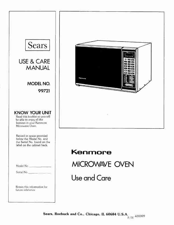 Kenmore Microwave Oven 99721-page_pdf